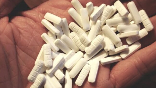 The Clonazolam had been pressed into bars and falsely labelled as Xanax. Picture: Supplied