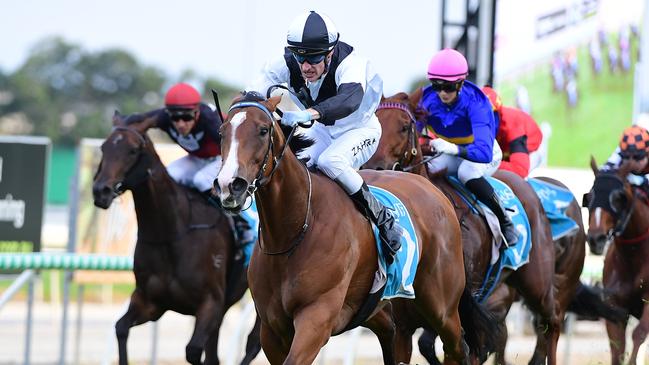 Yamazaki runs away to take out the Silk Stocking. Picture: Grant Peters/Trackside Photography