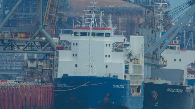 The Diamantina in Darwin Harbour. Picture: Glenn Campbell