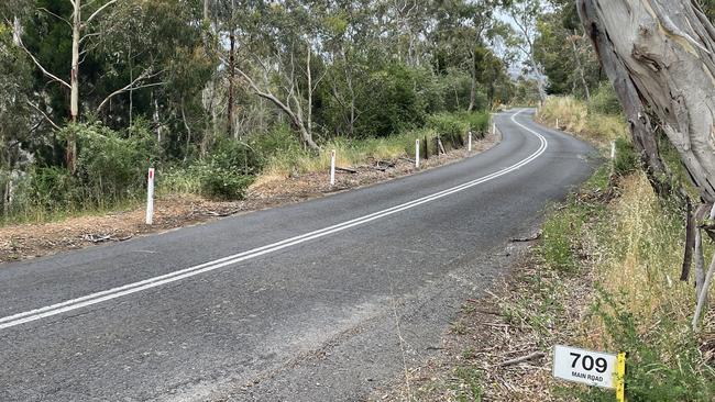 What Main Road at Cherry Gardens looked like before the upgrades. Picture: RAA