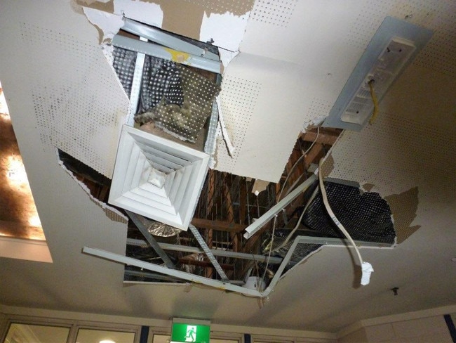 Damage to the Parkville Youth Justice Precinct after riots over two days in November 2016. Picture: Supplied