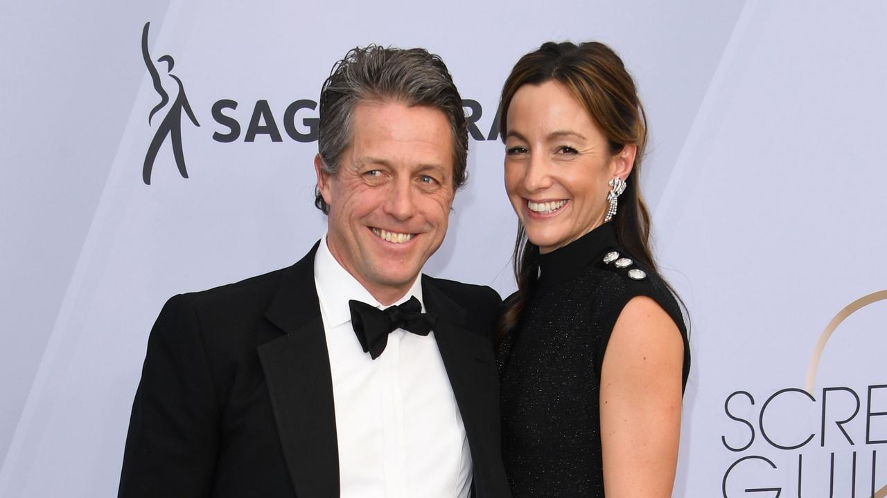 Hugh Grant and his wife Anna Eberstein at the 25th Annual Screen Actors Guild Awards. Picture: Mark Ralston / AFP