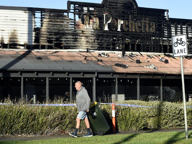 The La Porchetta restaurant was one of two Italian restaurants damaged in suspicious fires Picture: Andrew Henshaw