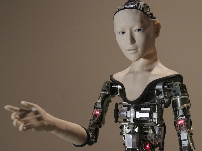 The humanoid robot "Alter" on display at the National Museum of Emerging Science and Innovation in Tokyo. Picture: AP 