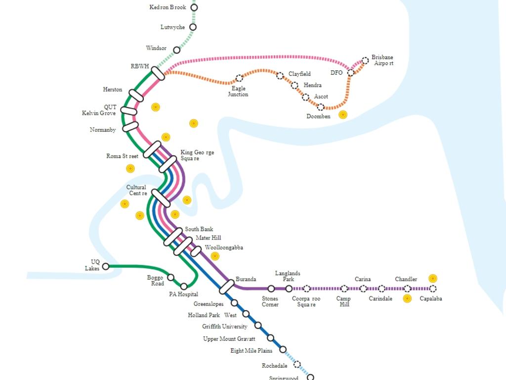 Brisbane Metro expansion picture. Picture: Brisbane City Council