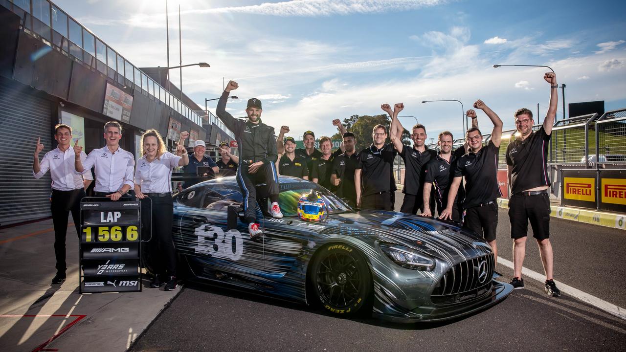 Mercedes set a lap record at Mount Panorama with a specially modified racing car.
