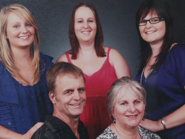 A family photo of Bob and Cathy Lawton with their daughters Amanda, Glenda and Melissa. Picture: Supplied