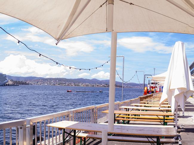 Harbourside seating at the Taste of Summer. Picture: Linda Higginson