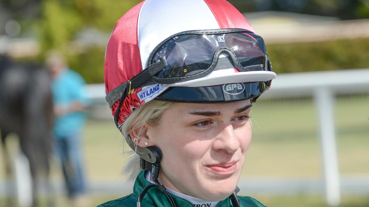 Vlad Duric’s daughter Sage Duric after her second career win at Bairnsdale last month. Picture: Racing Photos via Getty Images