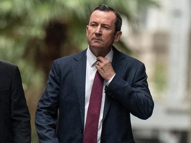 WA Premier Mark McGowan says he has a police car parked 24 hours a day outside his home. Picture: NCA NewsWire/James Gourley