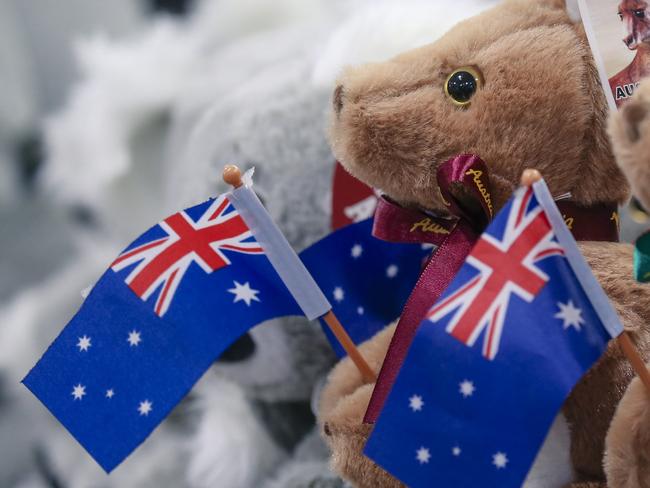 BRISBANE, AUSTRALIA - NewsWire Photos - JANUARY 10, 2025: A generic photo of Australia Day merchandise in Brisbane.Picture: NewsWire / Glenn Campbell