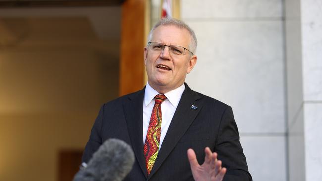 The Prime Minister’s shifting position on lockdowns is Victoria’s cover for a staggering sixth statewide closure. Picture: NCA NewsWire/Gary Ramage