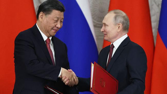 Xi Jinping is one of Vladimir Putin’s biggest supporters. Picture: AFP