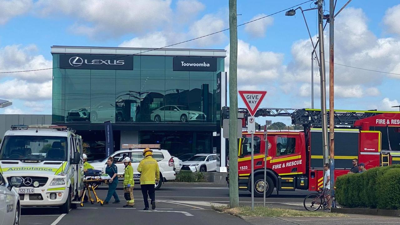 One person has been reported injured in a bike v vehicle accident on Ruthven Street.