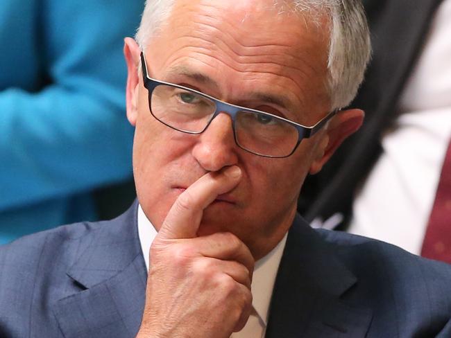 PM Malcolm Turnbull during Question Time in the House of Representatives Chamber, Parliament House in Canberra.