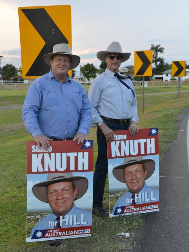 The performance of Shane Knuth – pictured (left) with Bob Katter – was particularly impressive, given that the redistribution robbed him of his old seat of Dalrymple. Picture: Elisabeth Champion