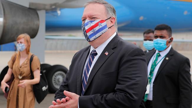 US Secretary of State Mike Pompeo in Colombo, Sri Lanka. Picture: AFP