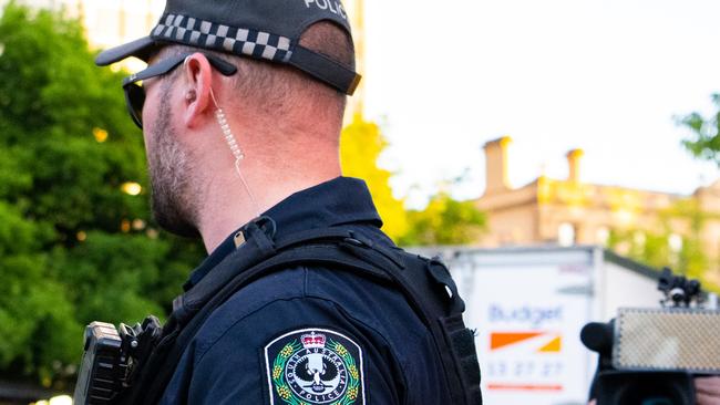 Police in one state have reported a young man for dangerous driving after he managed to get his car to balance on a tree stump. Picture: NCA NewsWire / Morgan Sette