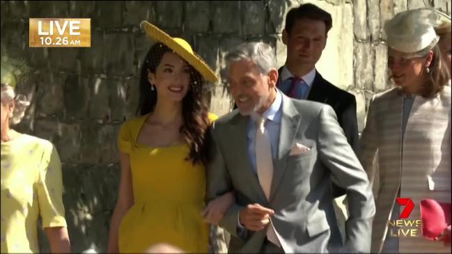 Clooneys and Beckhams arrive at royal wedding