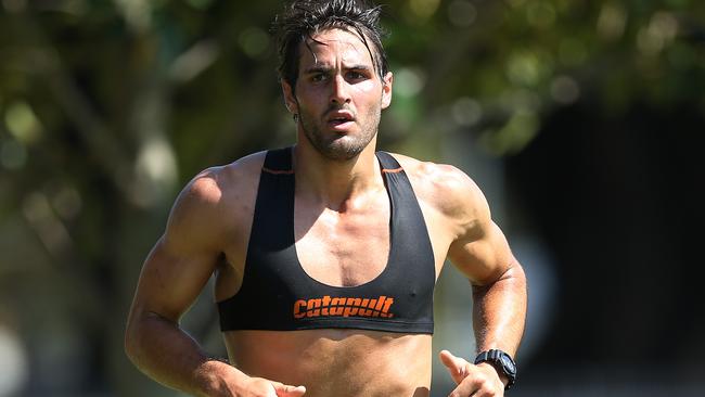 Josh Kennedy during the Sydney Swans first day of pre season training. pic. Phil Hillyard