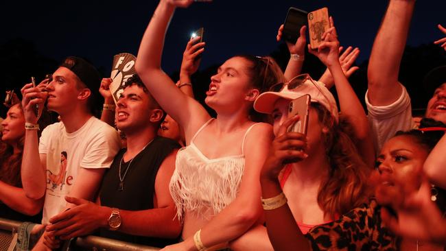 Festival goers at the FOMO music festival. Picture: David Swift.