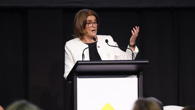 SYDNEY, AUSTRALIA - NewsWire photos OCTOBER 24, 2023: Michele Bullock, Governor, at the Commonwealth Bank of Australia Global Markets Conference in Sydney. Picture: NCA NewsWire / Dylan Coker