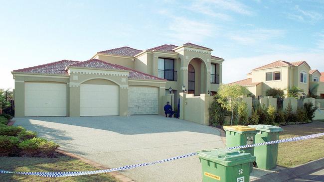 Police at the home of murdered Russian businessman Gennadi Bernovski in Benowa Waters.