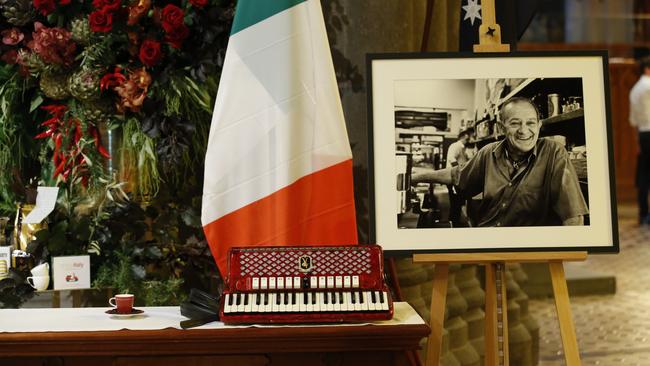 The tribute for Sisto Malaspina. Picture: David Caird