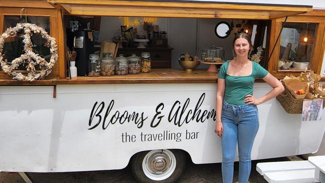 Blooms and Alchemy barista Sophie White. Picture: Darryn Nufer