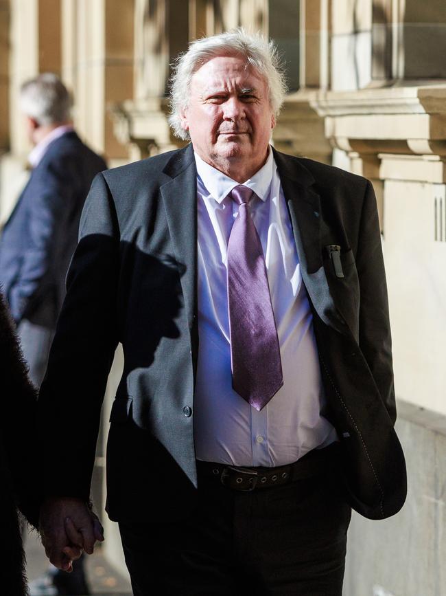 Paul Charlton arrives at the Melbourne Supreme Court during his trail. Picture: Aaron Francis