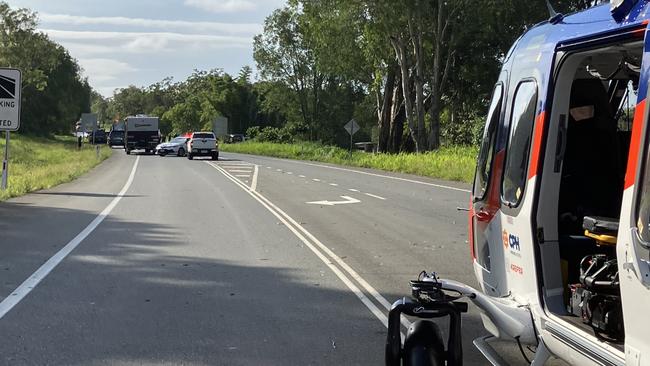 Emergency crews were called to a head-on crash on the Bruce Highway at Kuttabul on December 28. Picture: BMA CQ Rescue