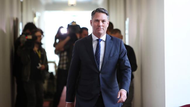 Deputy Labor Leader Richard Marles arrives at Parliament House in Canberra this morning. Picture: Kym Smith