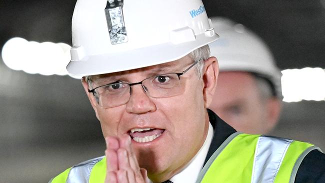 Scott Morrison wants to paint an optimistic picture based on a strong economic and jobs recovery. Picture: NCA NewsWire / Jeremy Piper