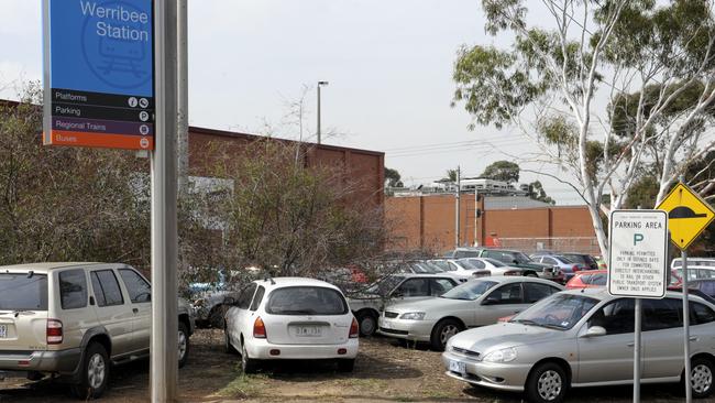 Parking is a tight squeeze at Werribee station.