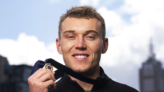 Patrick Cripps finished the season with the Brownlow Medal around his neck. Picture: Daniel Pockett/Getty Images