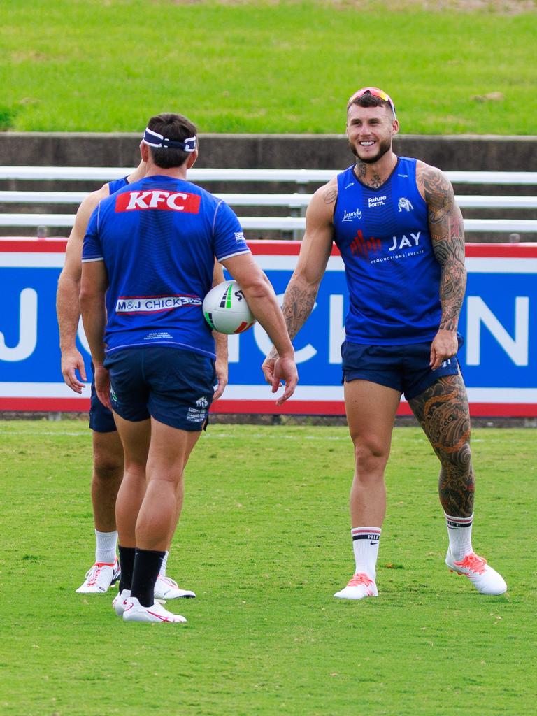 Bronson Xerri, training at Belmore Oval today. Picture: Justin Lloyd.