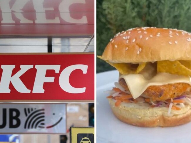 A man has recreated KFC's Zinger Crunch Burger. Picture: NCA/Instagram