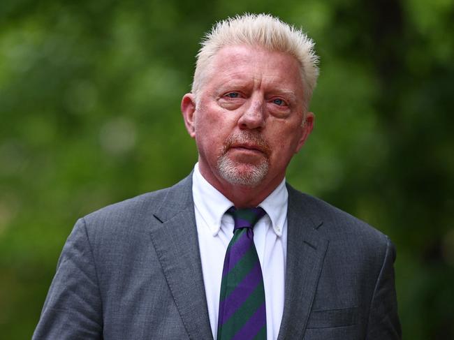 Former tennis player Boris Becker arrives at Southwark Crown Court in London. Picture: AFP