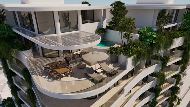 The penthouse apartment of the new-look DFS Galleria building. Picture: Hunt Design.