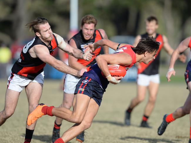 Tom Freeman in action for Mt Eliza. Picture: Chris Eastman/AAP