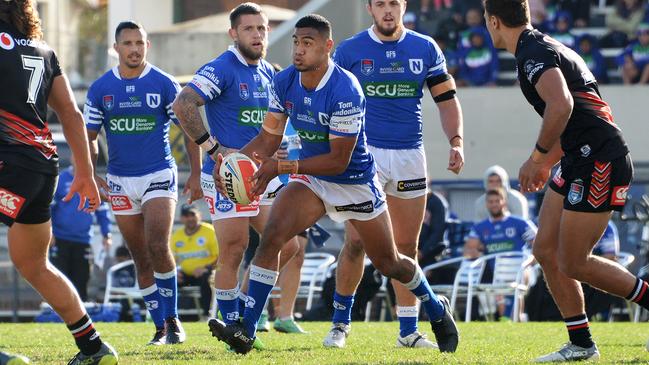 Ronaldo Mulitalo (with the ball) was an integral part of the Jets’ championship-winning team in 2019.