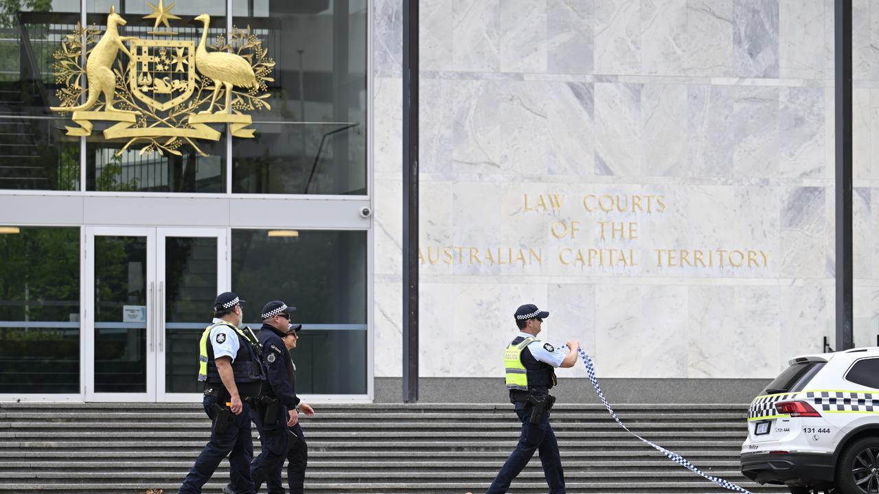 Police are investigating after a false bomb threat sparked the evacuation of the ACT courthouse. Picture: NewsWire/ Martin Ollman