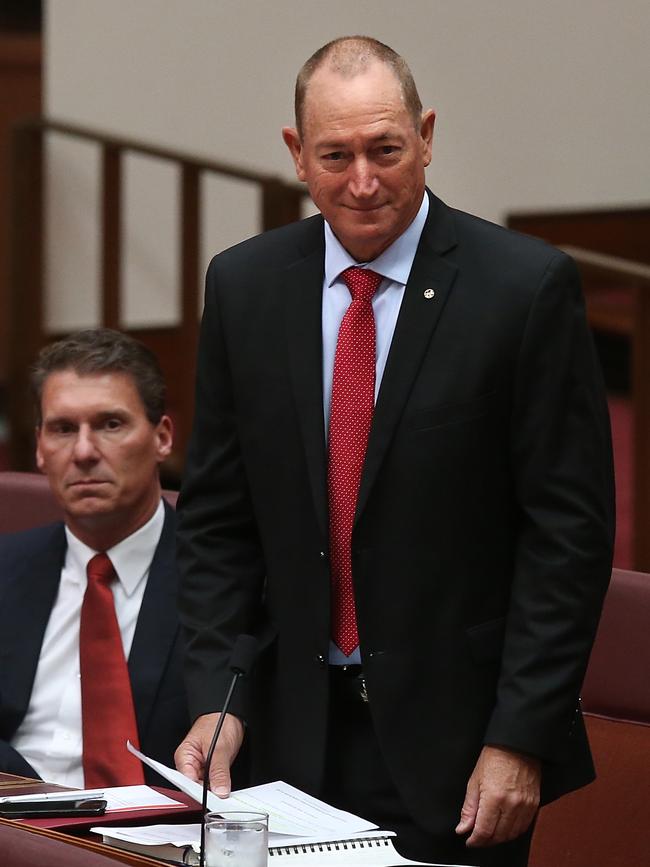 Senator Fraser Anning left the party after one hour.