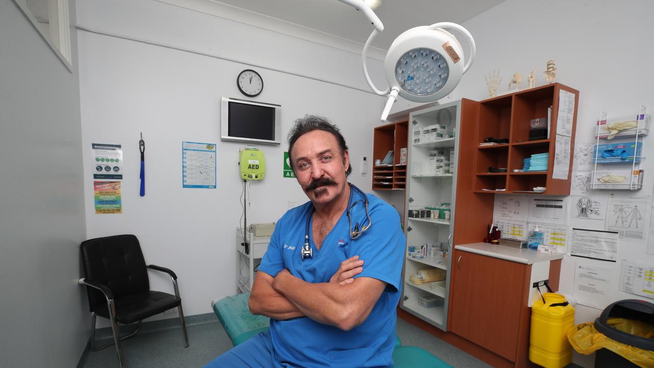 Team Tszyu doctor Bill Anseline, in his surgery. Picture: Glenn Hampson