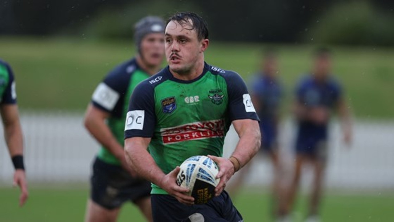 New Falcons recruit Mitch Henderson in action. Picture: Canberra Raiders.