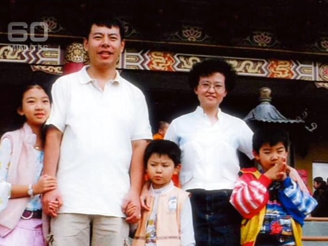 Brenda with her younger brothers Henry and Terry, with her parents. Robert Xie killed the family while Brenda was away on a school trip. Picture: Supplied