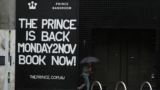 The Prince of Wales Hotel promoting a return to business on November 2, in St Kilda, Melbourne, Victoria. Picture: NCA NewsWire / Daniel Pockett