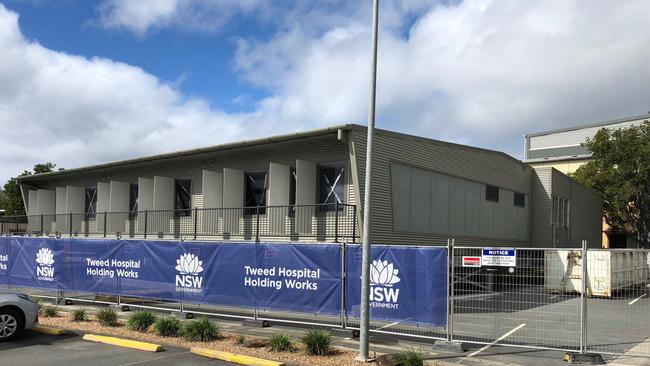 Demountables have been built to help with increasing demand at the Tweed Hospital. Photo: Supplied.