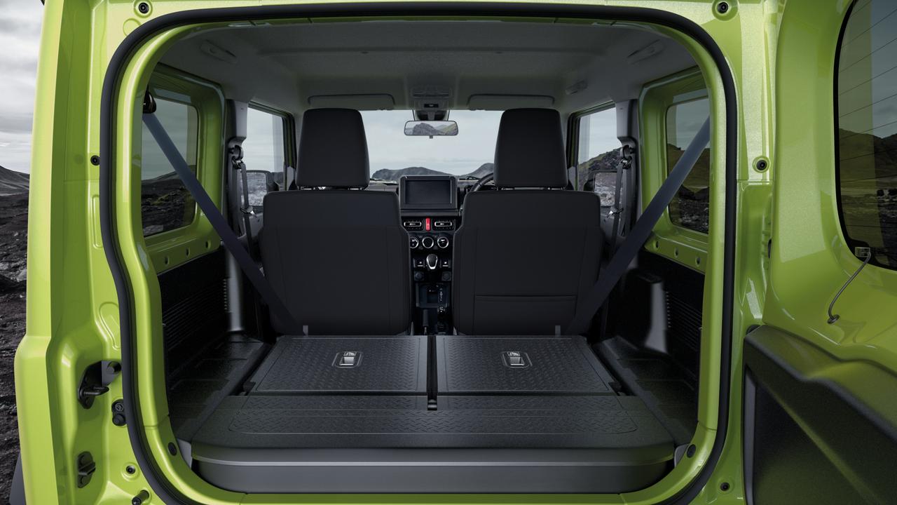 Without the rear seats folded down there is minimal cargo space.