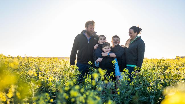 Liam and Fiona Mann from Eradu in Western Australia press their own canola oil, which is marketed under their Block 275 label.